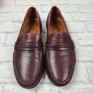Allen Edmonds Size 11 Bergamo Deep Burgundy Leather Sip On Loafer
